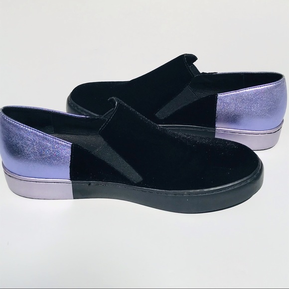 ANTHROPOLOGIE FREE PEOPLE Black Velvet slip-on shoe - Picture 6 of 9